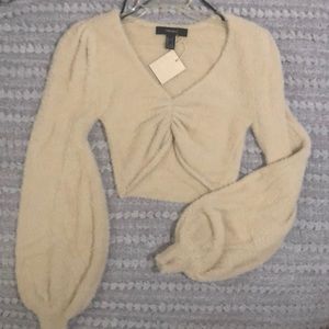 Forever 21 fuzzy cropped sweater